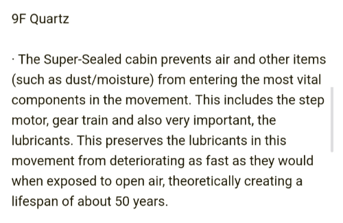 그랜드세이코 과거 입장문(쿼츠 오버홀 주기)