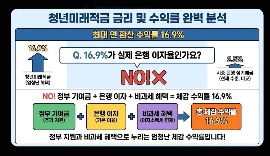 청년미래적금 금리 및 혜택 비교표