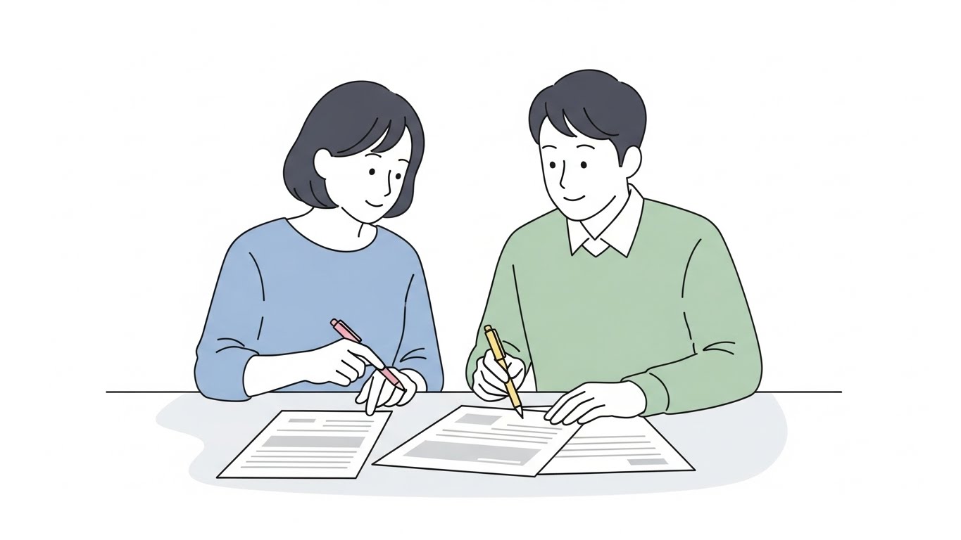 마케팅 구조를 설명받는 장면, 혼자보다 안내를 받는 것이 빠른 길입니다.