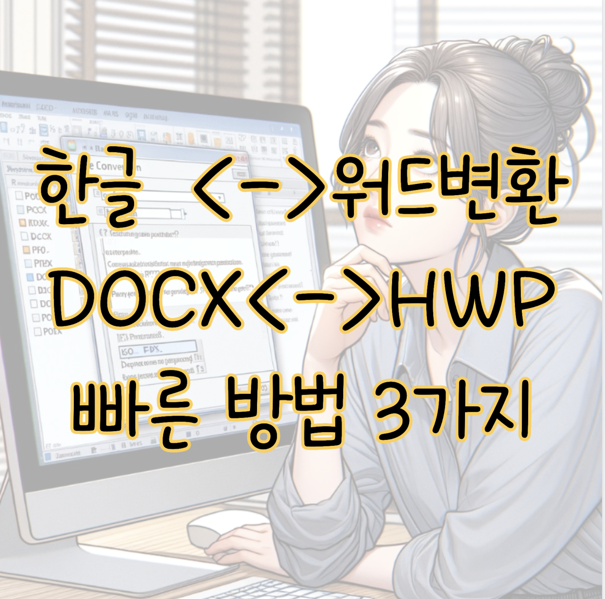 한글 워드(word-hwp)변환하는 빠른 방법 TOP 3 표지
