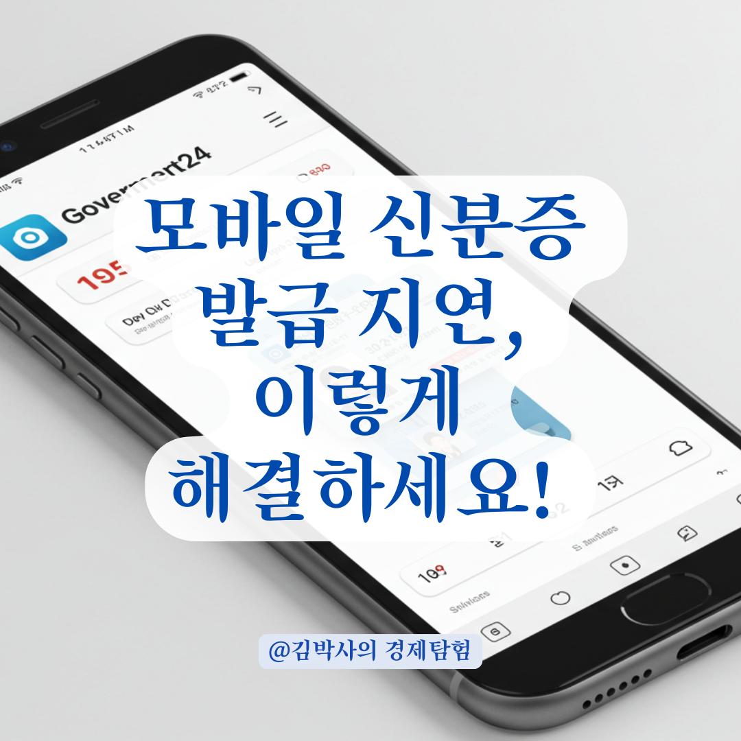 정부24 모바일 신분증 발급 지연, 실제 처리 기간과 확인 방법 안내.
