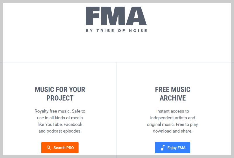 상업용, 저작권 무료 배경음악 다운로드 사이트, 프리뮤직 아카이브
