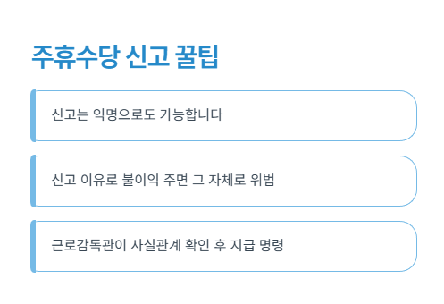 주휴수당 신고 꿀팁
