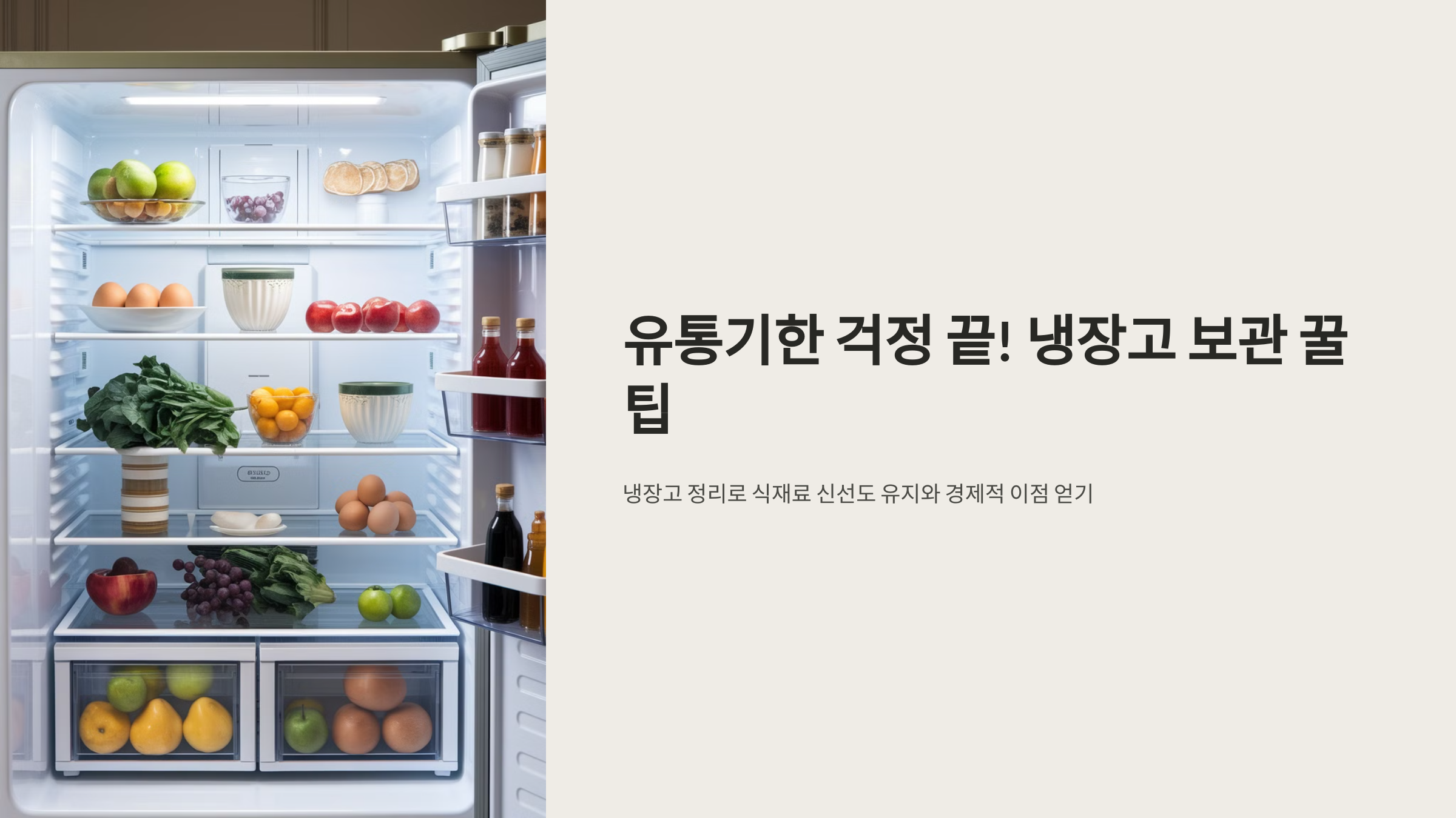 유통기한 걱정 끝! 냉장고 보관 꿀팁