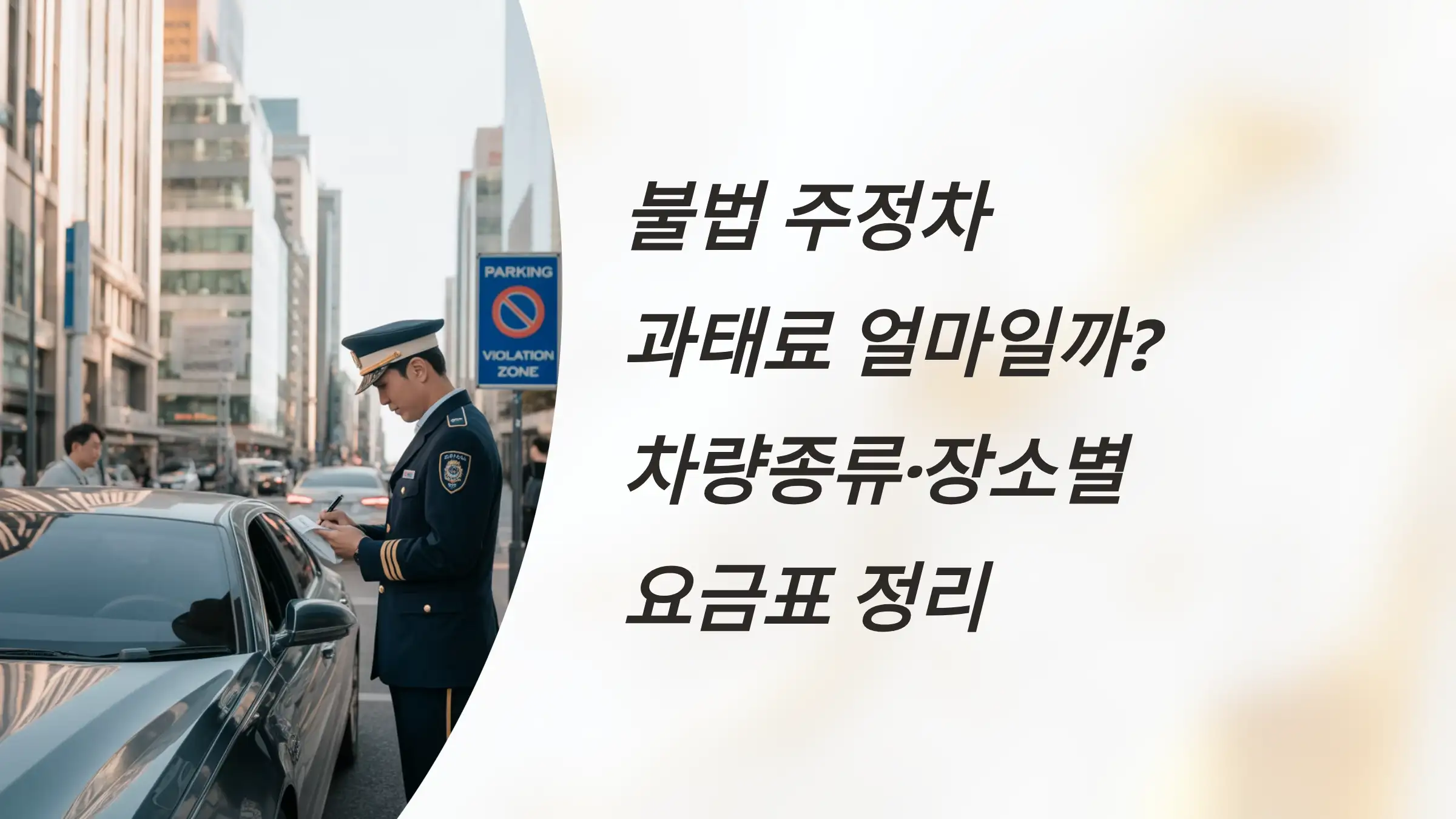 불법 주정차 과태료 얼마일까? 차량종류·장소별 요금표 정리