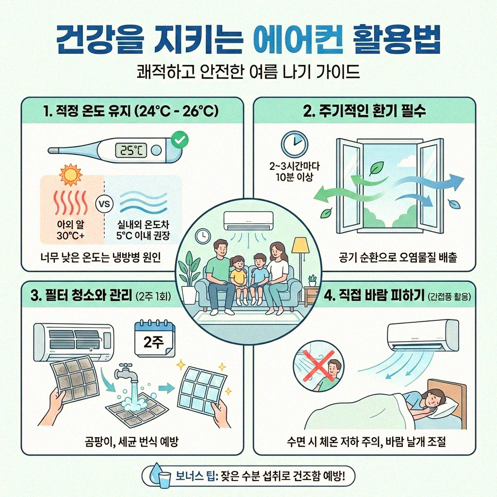 올여름 에어컨 적정 온도 시원하고 건강하게 유지하기