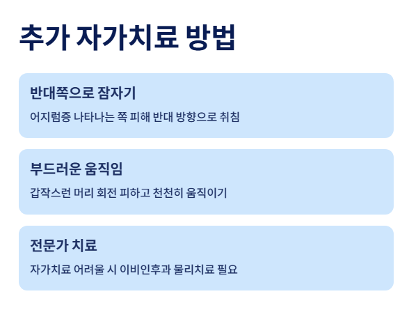 이석증 자가치료