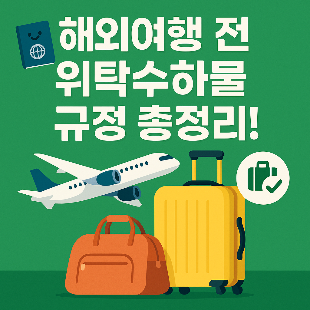 해외여행 수하물 규정 총정리|대한항공·저가항공 위탁수하물 허용량 안내