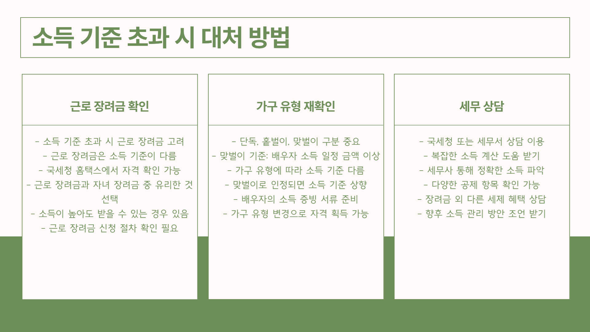 자녀 장려금 소득 기준 완벽 해설