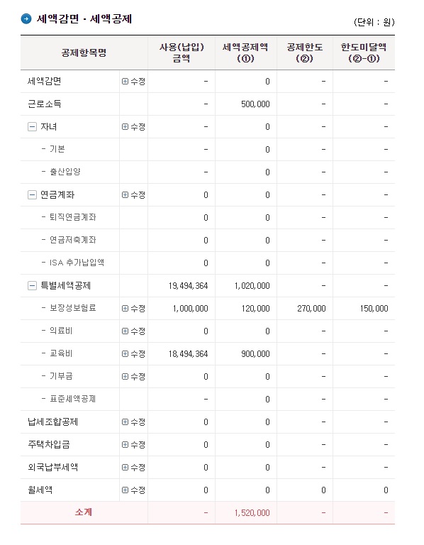연말정산 미리보기