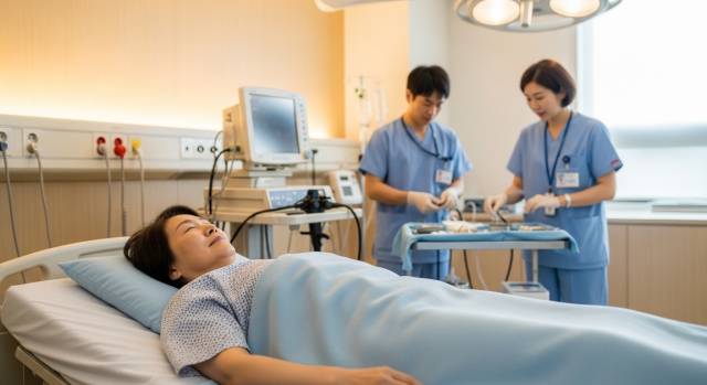 【IMG13 — 역류성 기침 원인 파악을 위한 위내시경 검사 장면 이미지】