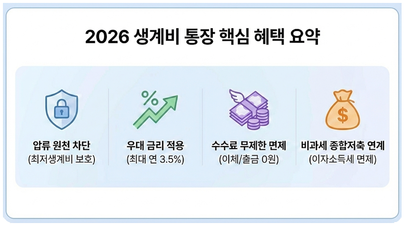 2026 생계비 통잘 핵심 혜택 요약