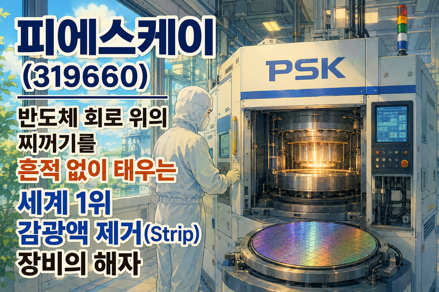 피에스케이 반도체 장비와 클린룸 풍경