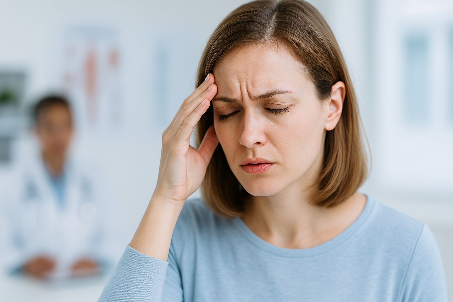 머리 아픈 표정 사진