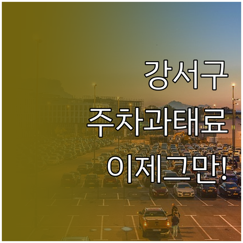 서울 강서구 주차단속 문자 알림 신청..