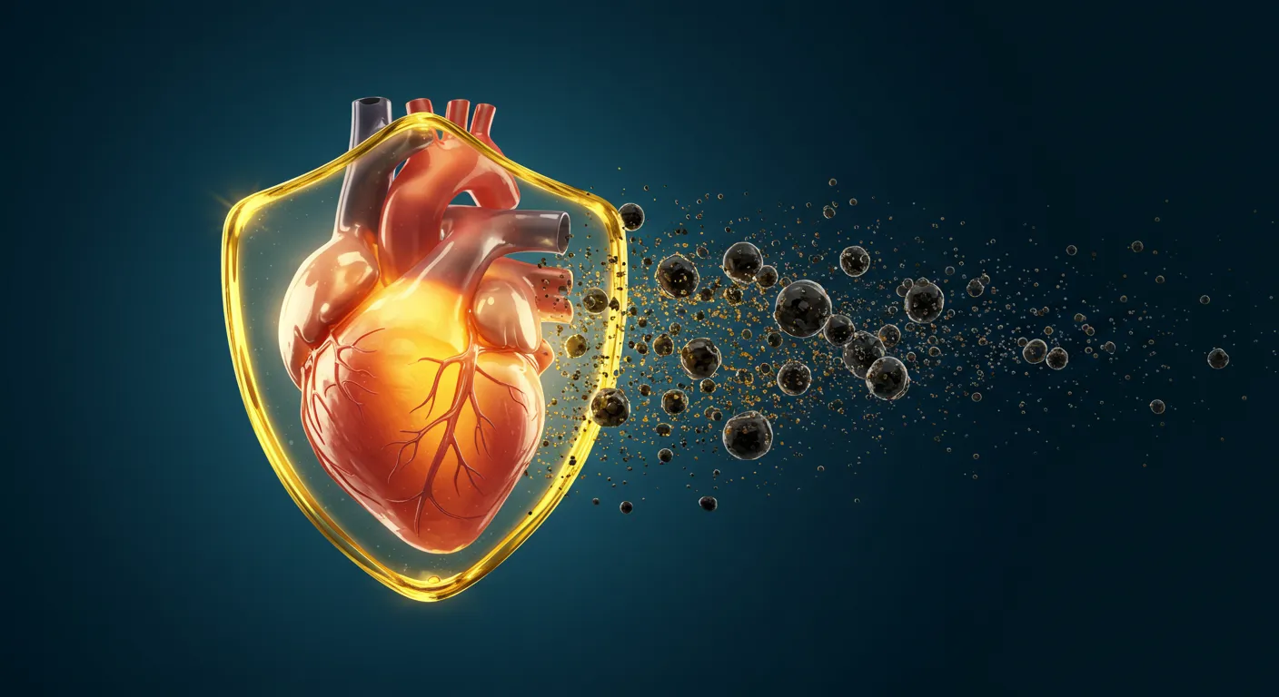 오메가-3가 심혈관을 보호하는 효과를 상징적으로 표현한 이미지.