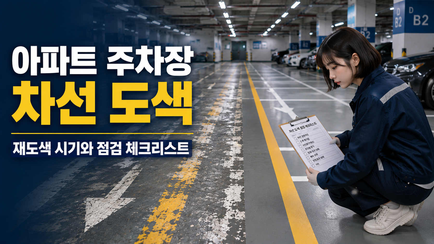 아파트 주차장 차선 도색, 재도색 시기와 관리사무소 점검 기준 알아보기