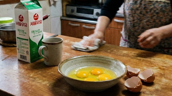 계란 우유등 유제품 사진