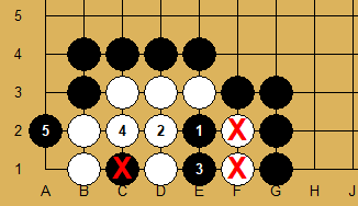 흑 5: 결정타