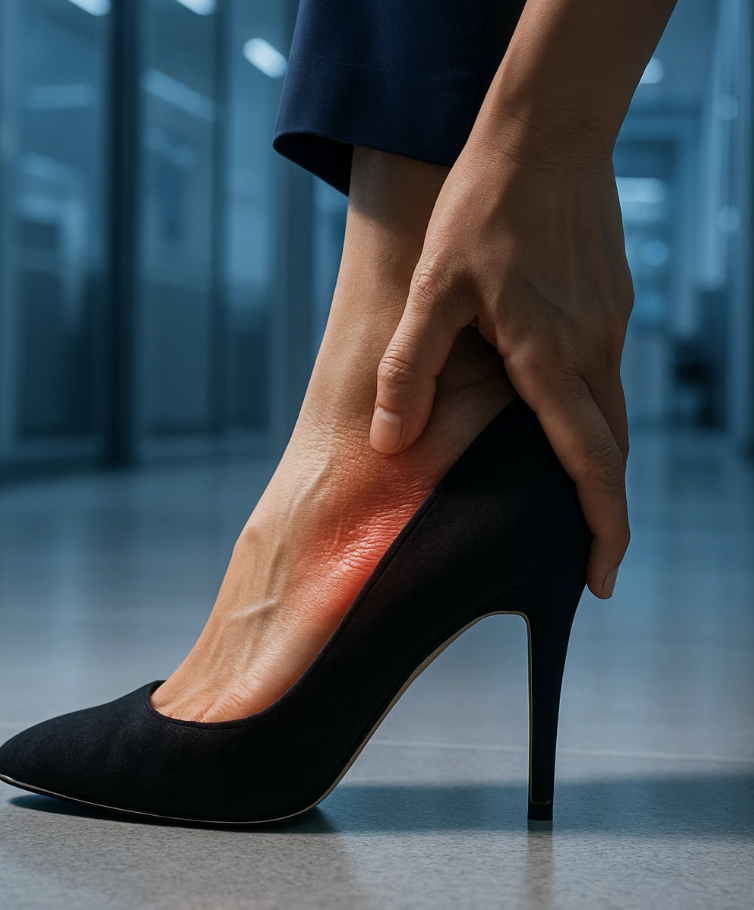 발을 괴롭히는 신발과 자세