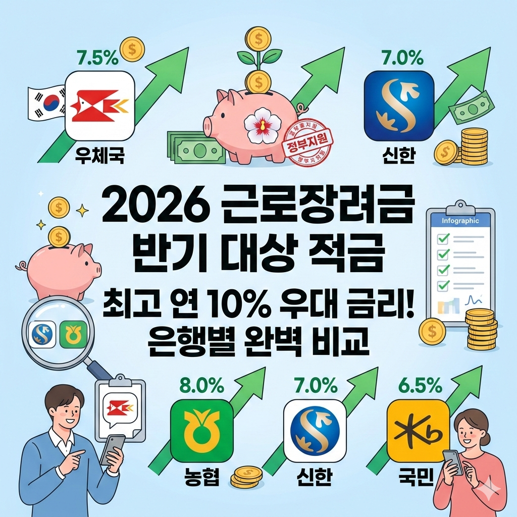 근로장려금 반기 대상 적금 5선 2026년 고금리 은행 비교