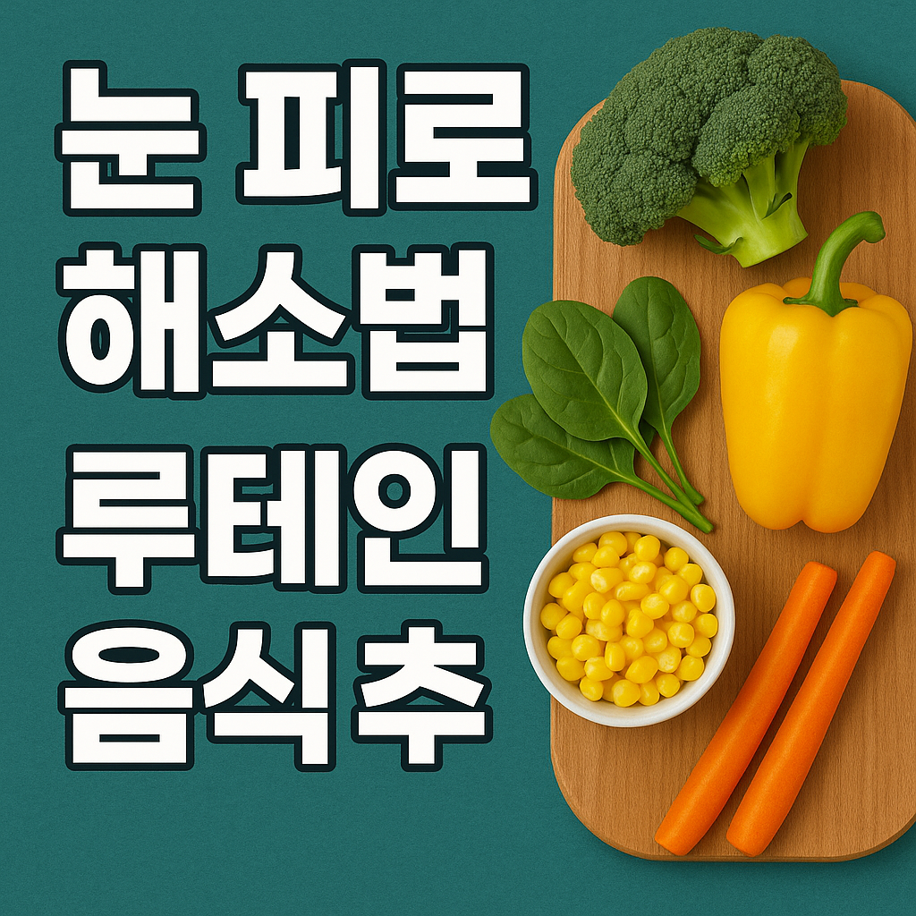 눈 피로 해소법과 루테인 음식 추천