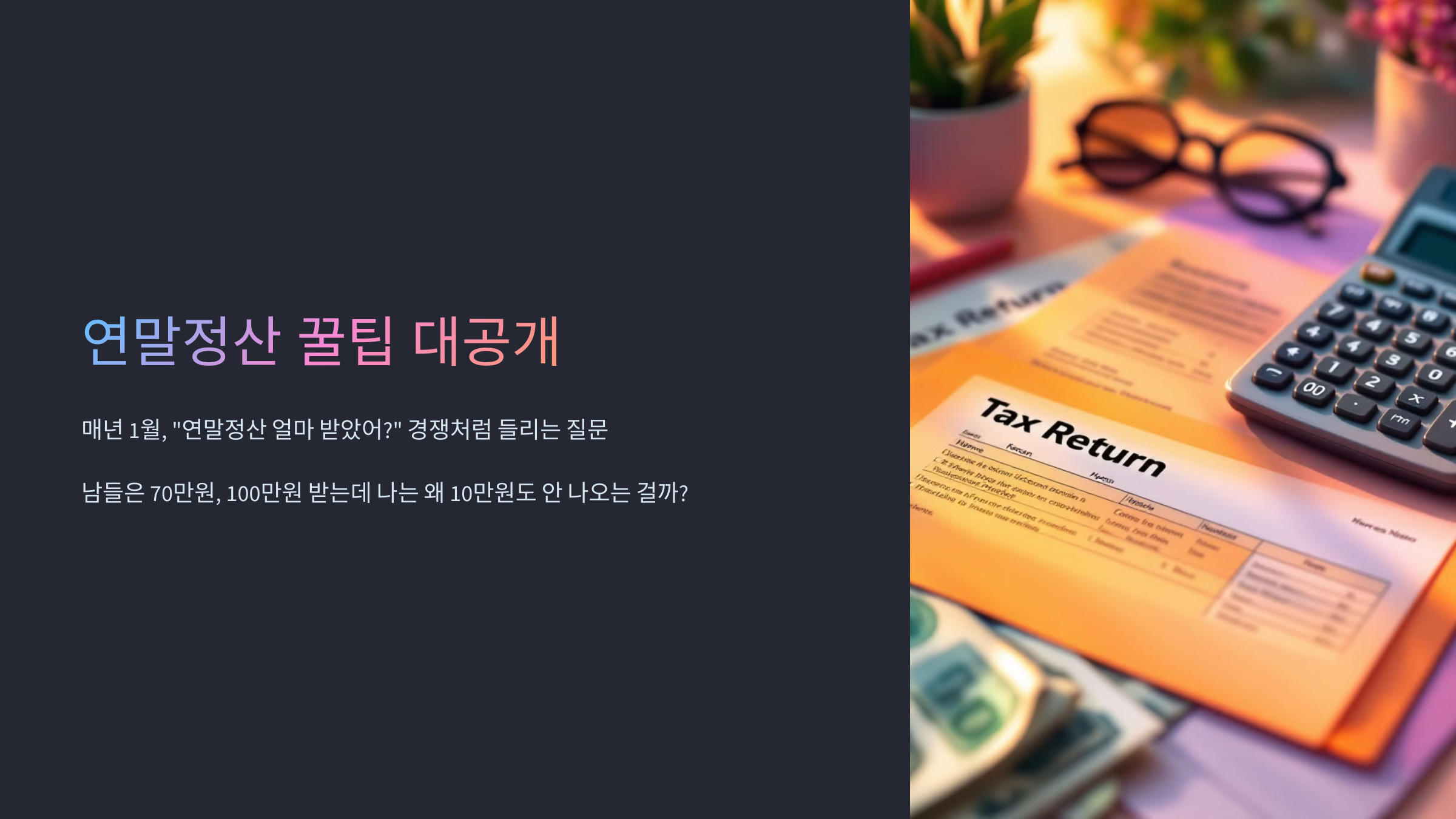 연말 정산 꿀팁 대공개