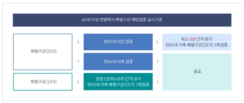 폐렴구균 예방접종 13가 15가