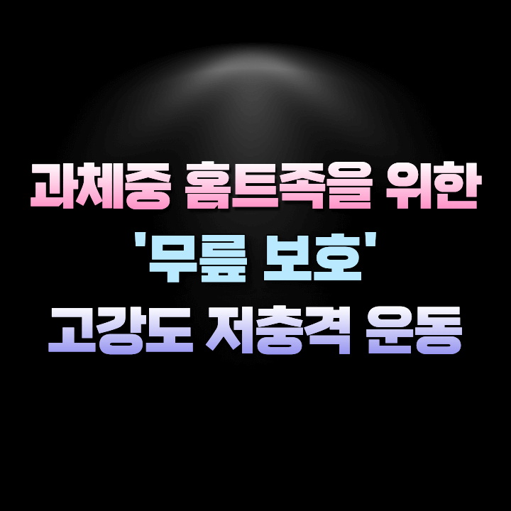 과체중홈트족을위한무릎보호고강도저충격운동