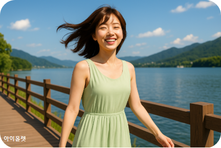 단발머리 소녀와 청춘의 설렘