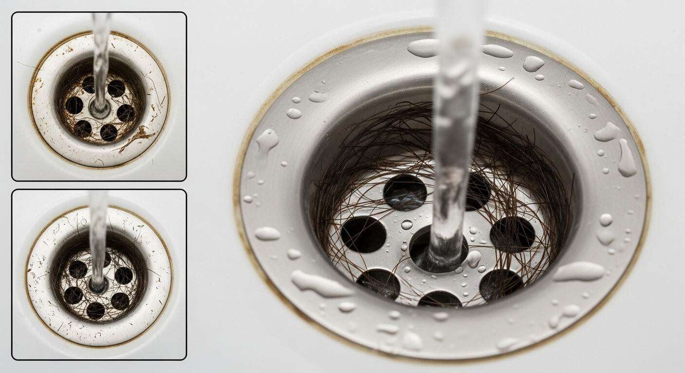 배수구 머리카락 막힘 해결방법 (악취,역류 걱정끝!)