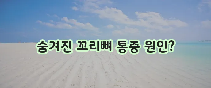 꼬리뼈 통증 원인 꼼꼼하게 파헤쳐 보자!