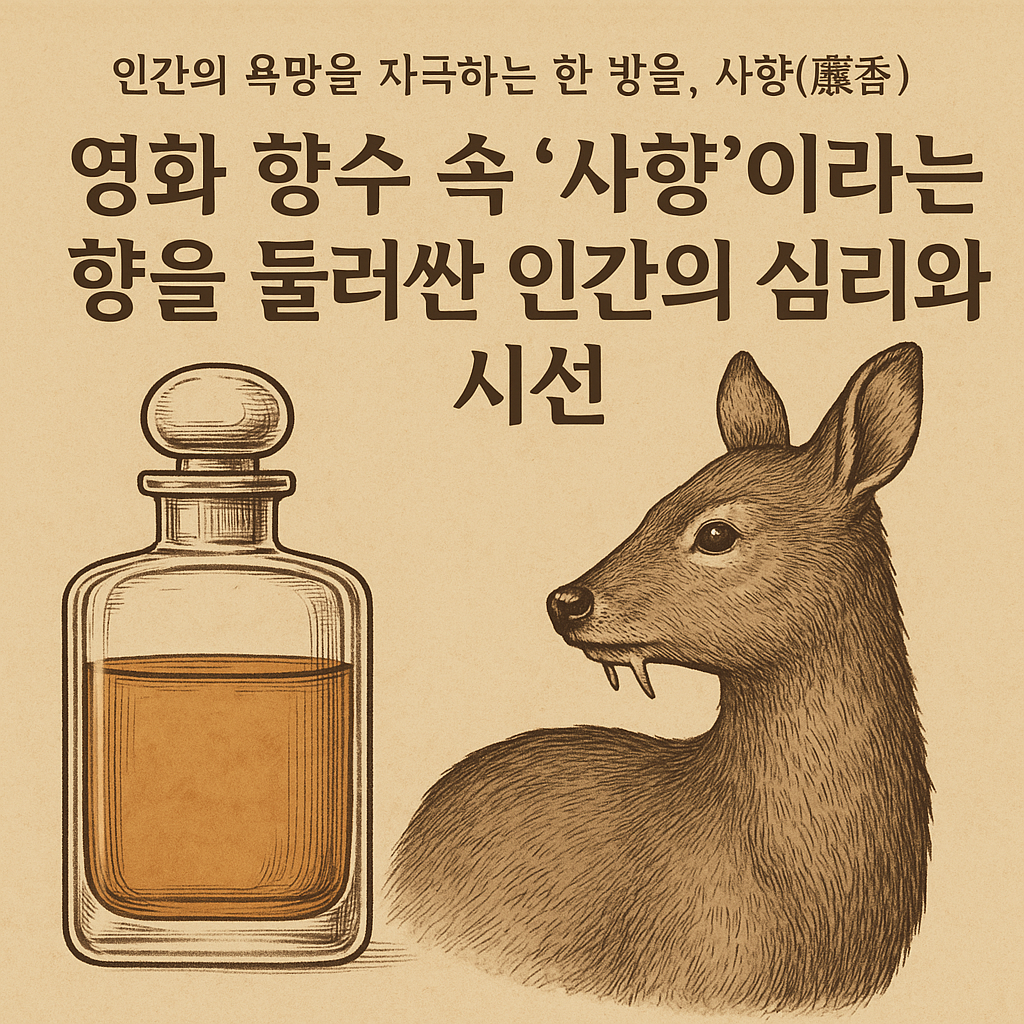 수컷 사향 노루의 향낭에서 추출한 동물성 향료