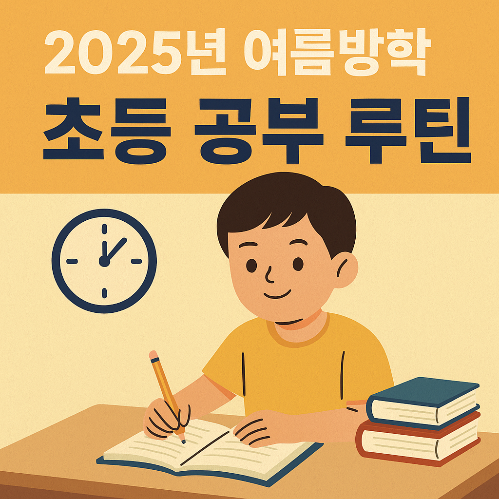 🎓 2025년 여름방학, 초등학생 공부 습관 만드는 현실적인 루틴