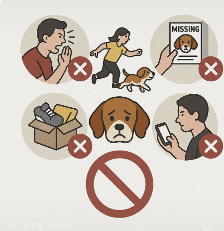 반려견 실종시, 절대 하면 안 되는 행동 5가지 관련 사진