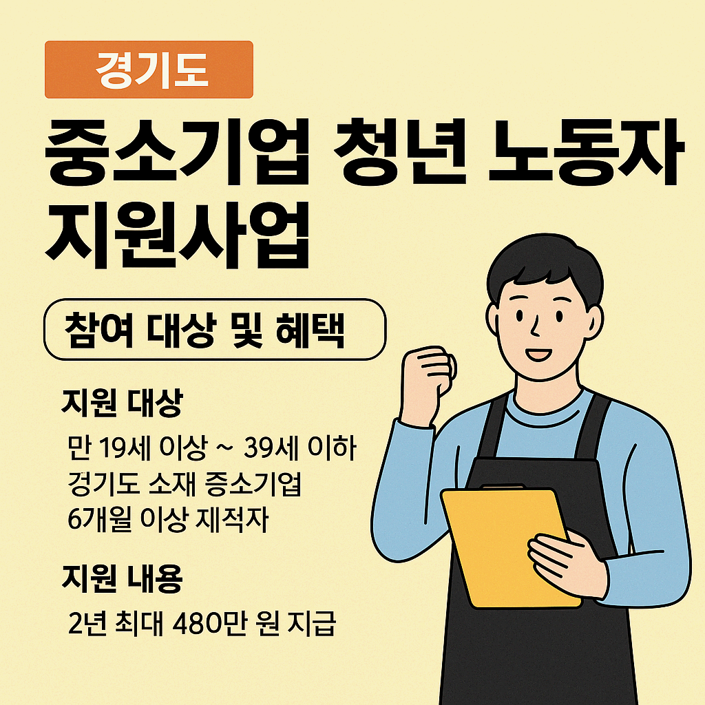 경기도 중소기업 청년 노동자 지원사업 총정리