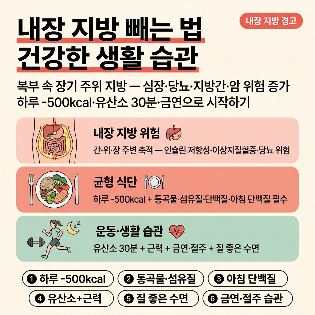 내장 지방 빼는 법, 건강한 생활 습관