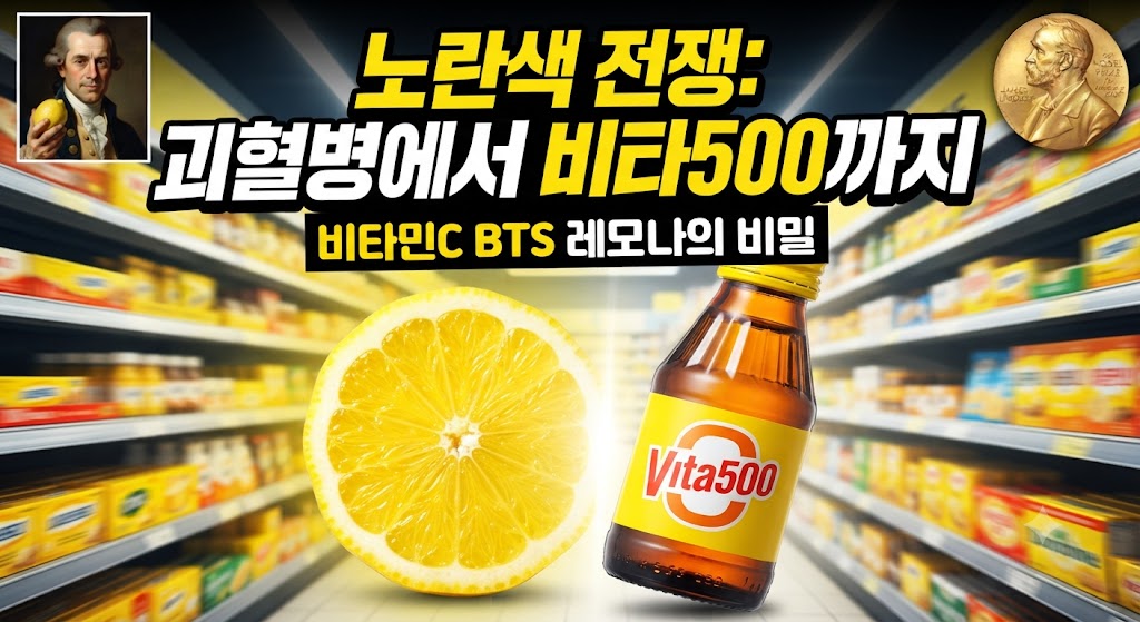대항해시대의 죽음의 병 '괴혈병'을 막은 레몬 한 조각부터, 현대 편의점 냉장고를 가득 채운 노란색 비타민C 음료와 분말 전쟁까지. 비타민이라는 단어의 탄생 비화와 노벨상 과학자들의 논쟁, 그리고 한국의 대표 비타민 브랜드들이 걸어온 60년 헤리티지 전쟁을 한 장에 담았습니다. 이 작은 노란색 분말과 병 속에 담긴 수백 년의 생존과 성공의 역사를 브랜드 헤리티지 연구자 이안 박과 함께 파헤쳐 봅니다.