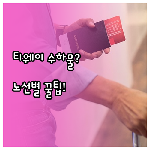 티웨이항공 수하물 합산 가능 여부와 ..