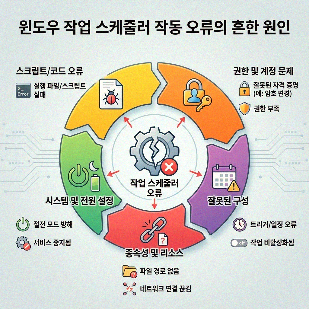 윈도우 작업 스케줄러 안될 때 시원하게 해결하기