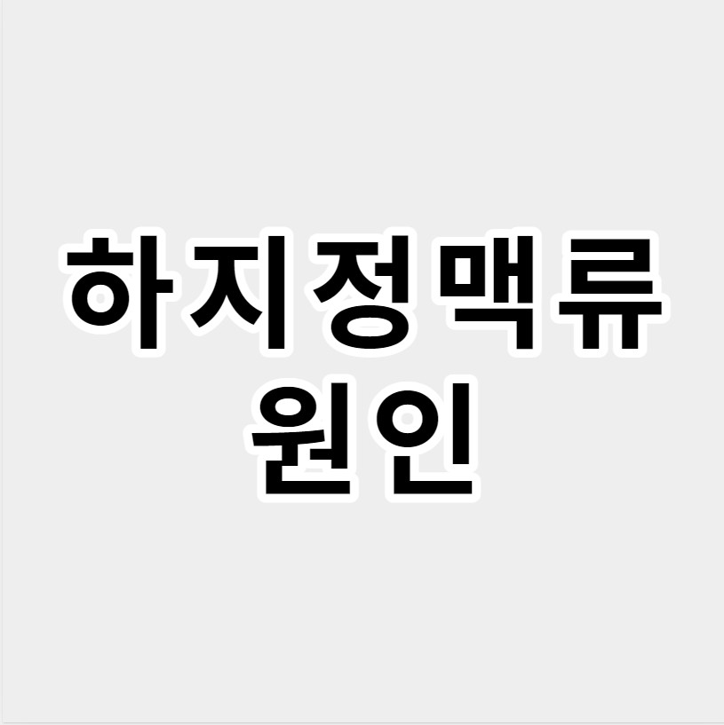 하지정맥류원인