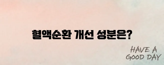 손발 저림과 냉증에 효과적인 혈액순환 개선제, 성분별 효과를 비교해보자!