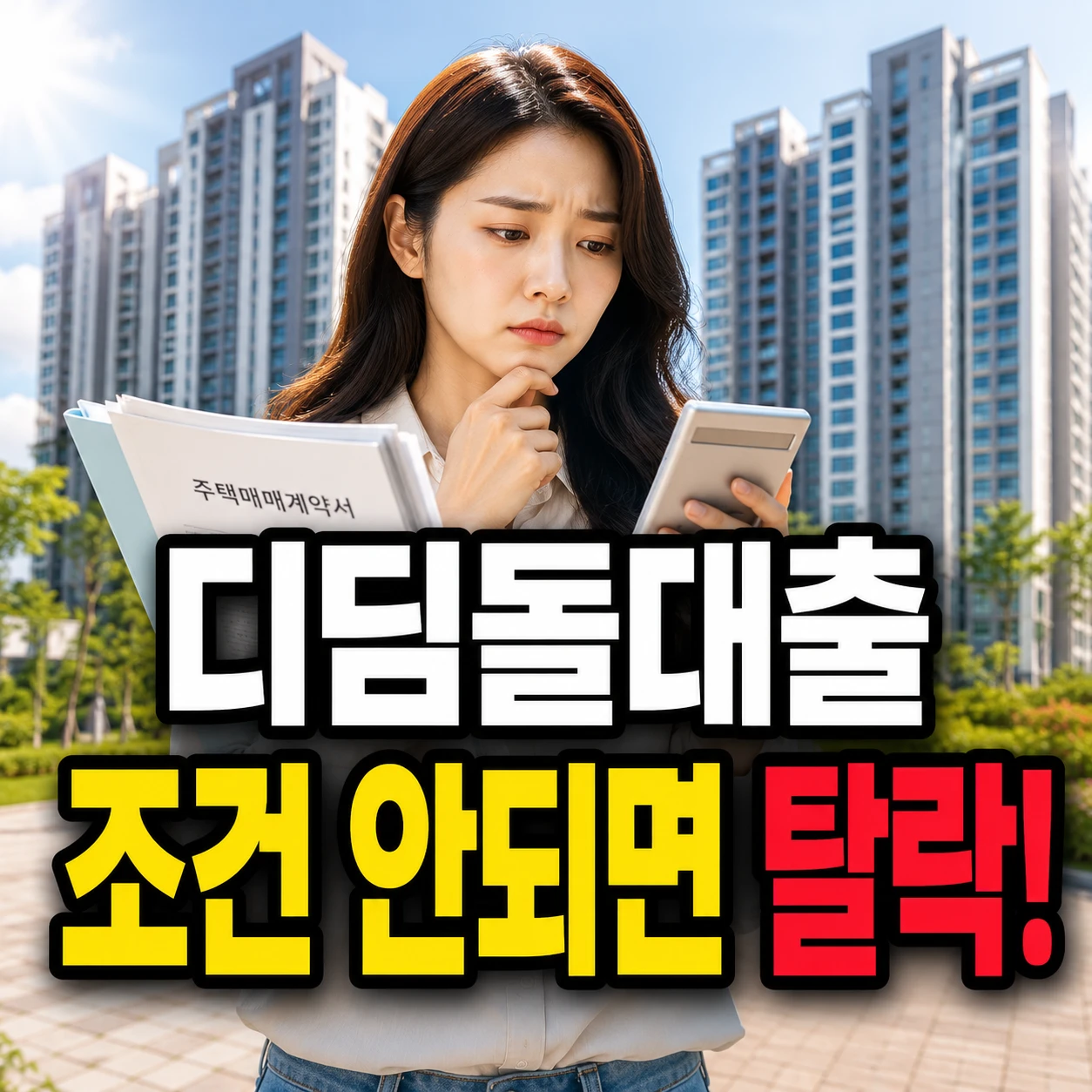 디딤돌대출 조건 안 맞으면 신청조차 못 할 수 있습니다