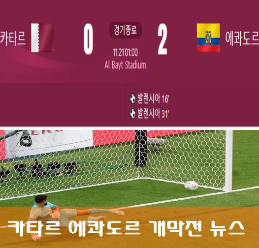 카타르 월드컵 개막전 카타르 에콰도르