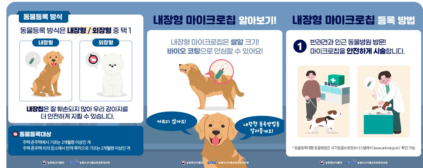 반려동물 등록방법 절차안내 100만원이하 과태료
