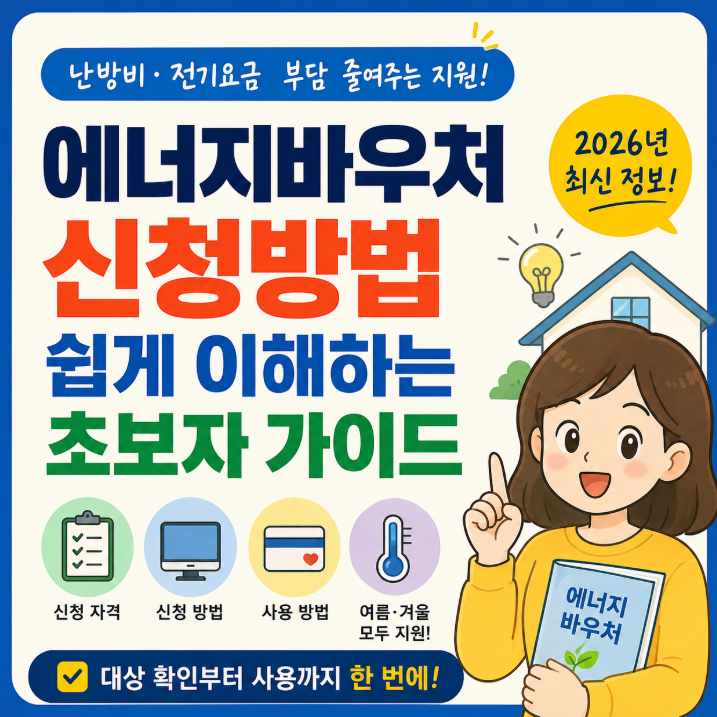 에너지바우처 신청방법 총정리, 대상부터 신청기간·사용방법까지 한 번에