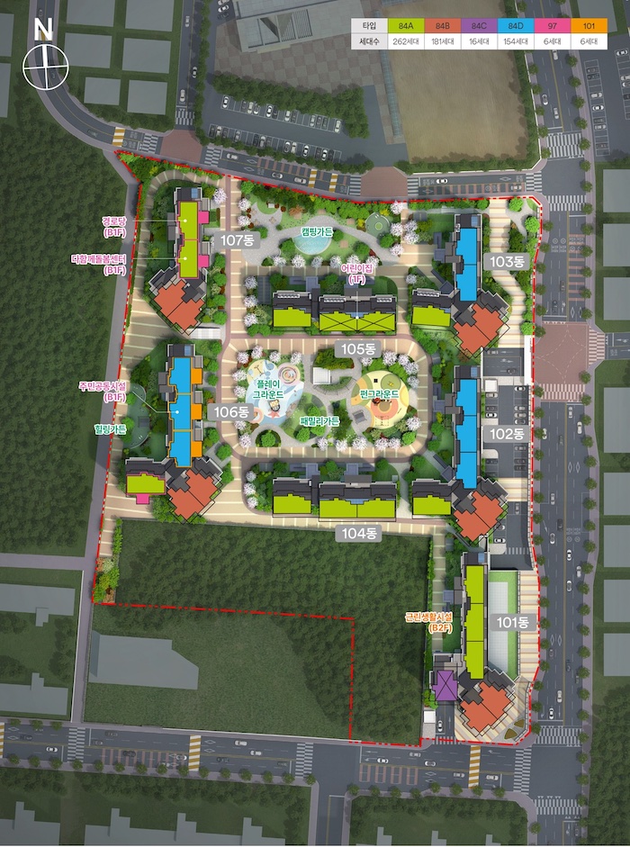 인천 칸타빌 더스위트 조감도