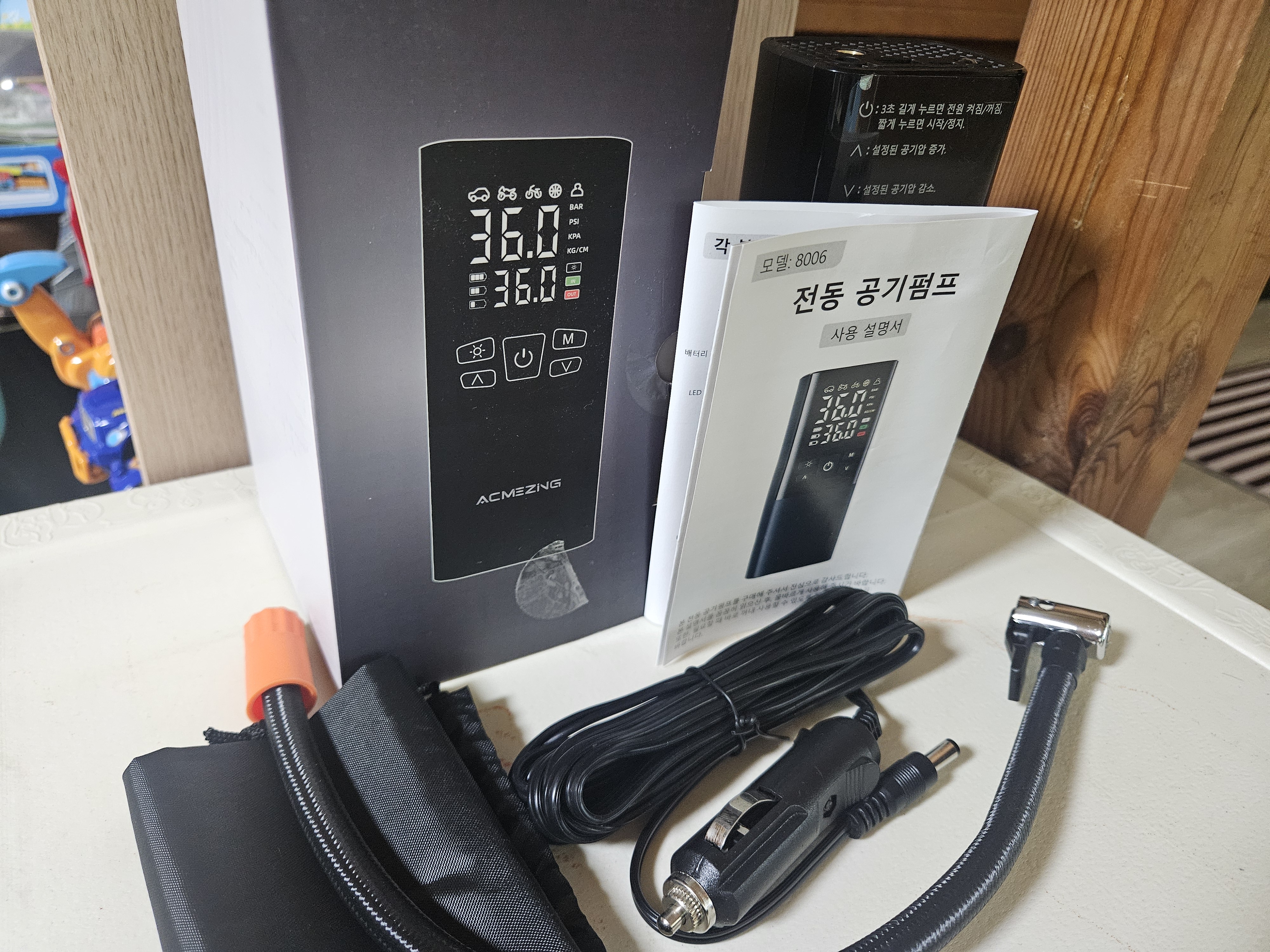 휴대용 자동차 에어펌프 ACMEZING 사용 후기: 자동차·자전거·오토바이까지 만능 공기주입기 관련 사진