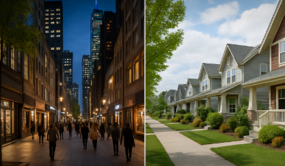 도심형과 주거형 상권 비교 분석