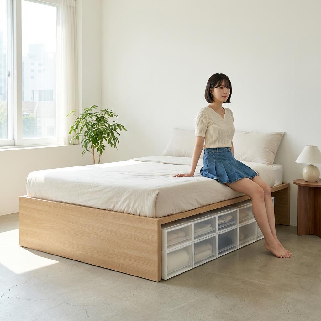 평상형 프레임과 리빙박스 조합이 위생적인 이유